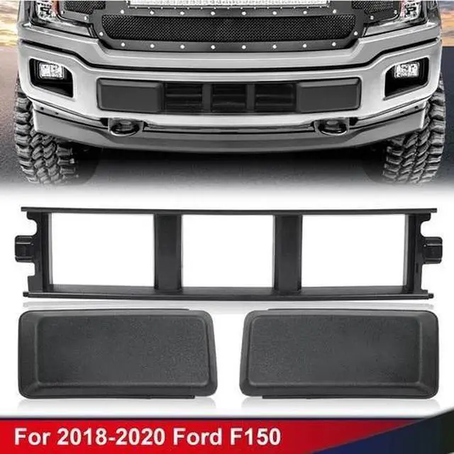 Main image of Front Bumper Cover Lower Grille Trim Panel Black Fit For 2018-2020 Ford F150 USA