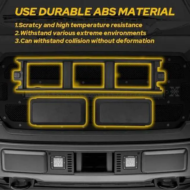 Alt view image 6 of 7 - Front Bumper Cover Lower Grille Trim Panel Black Fit For 2018-2020 Ford F150 USA