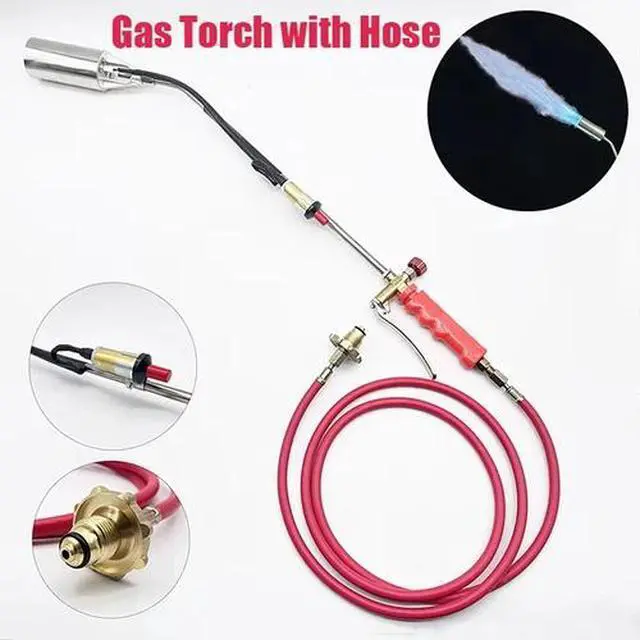 Alt view image 5 of 7 - Propane Weed Torch Burner Ice Melter Push Button Igniter with 79" Hose Portable