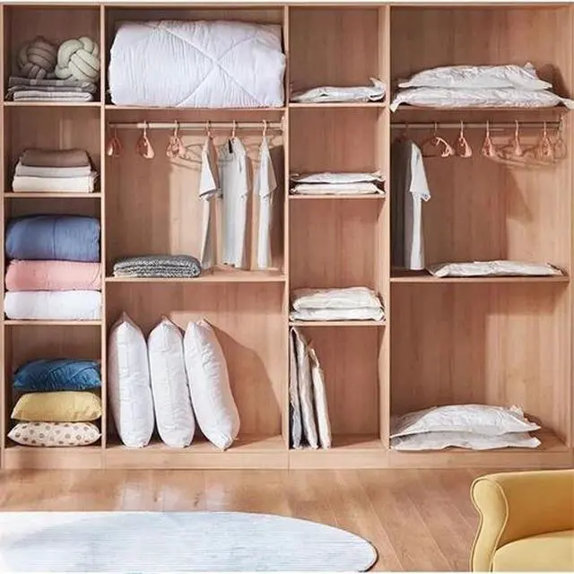 Alt view image 6 of 7 - 12 Pcs Jumbo Vacuum Storage Bags Bedding Clothes Seal Travel Space Saver w/ Pump