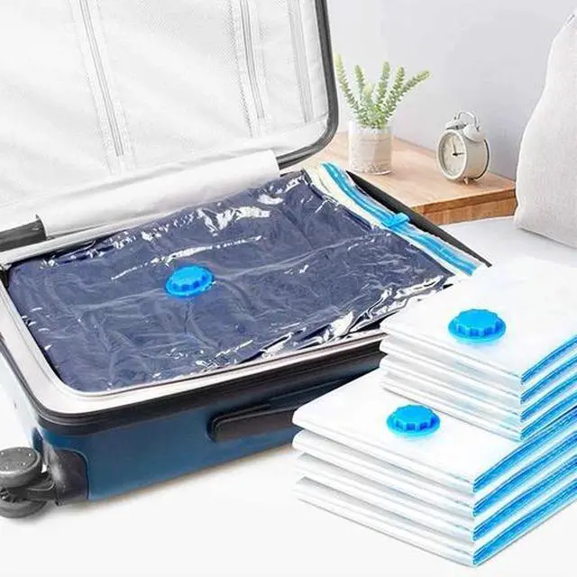 Alt view image 2 of 7 - 12 Pcs Jumbo Vacuum Storage Bags Bedding Clothes Seal Travel Space Saver w/ Pump