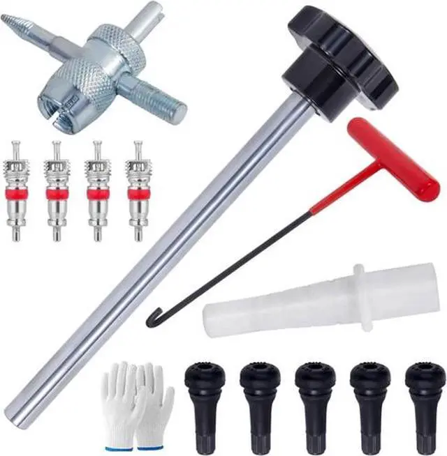 Alt view image 3 of 7 - 13Pcs Quick Change Valve Stem Tool Kit Tire Installer Tool Valve Remover Tool