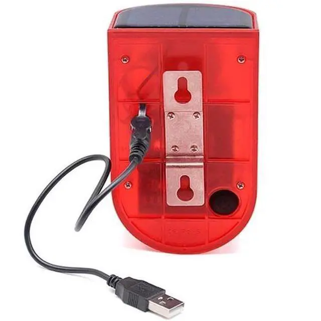 Alt view image 2 of 5 - Solar Alarm LED Light Solar Strobe Light Wireless Motion Sensor Detector Outdoor