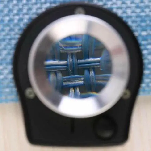 Alt view image 5 of 6 - 30X Loupe Magnifier with 6 Light Desktop Portable Metal Magnifier Folding Scale