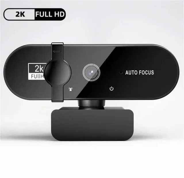 Alt view image 3 of 6 - 2K HD Web Camera with Microphone Ring Light Autofocus Pro Computer Gaming Webcam