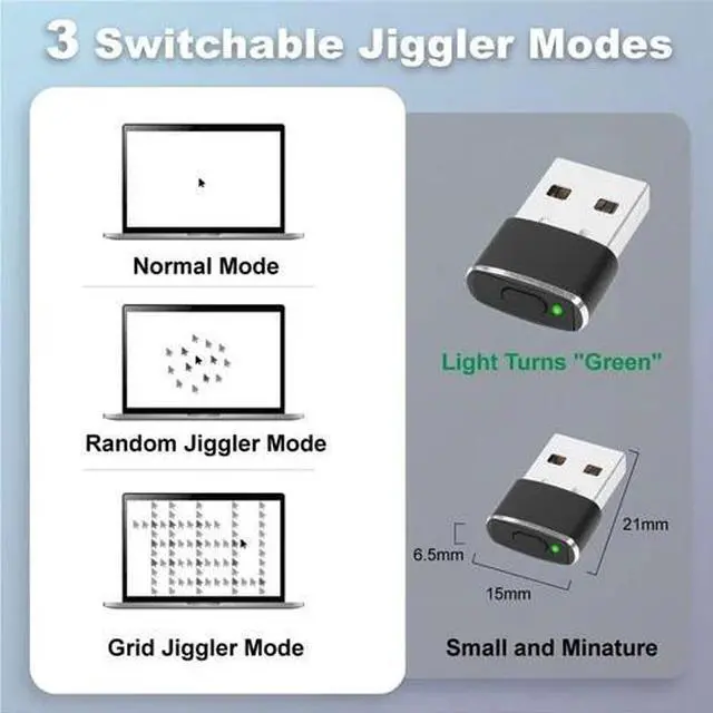 Alt view image 4 of 5 - USB Mouse Jiggler Wiggler Mover Shaker Undetectable for Computer Laptop New