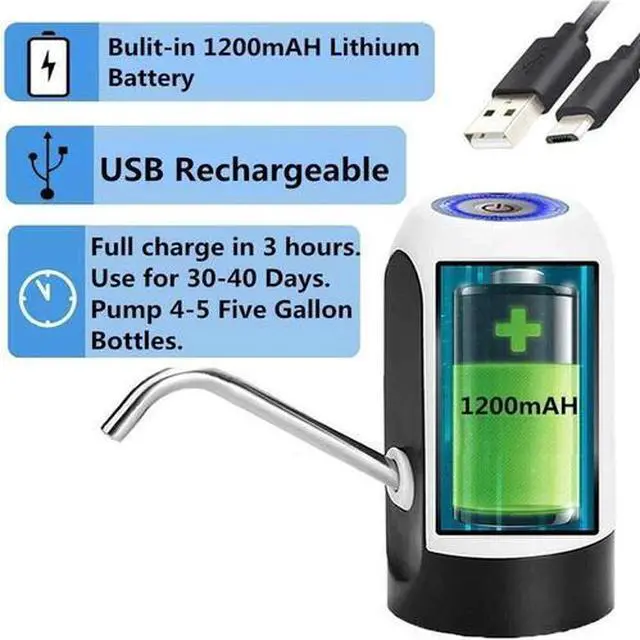 Alt view image 2 of 6 - Water Bottle Switch Pump Electric Automatic Universal Dispenser 5 Gallon USB New