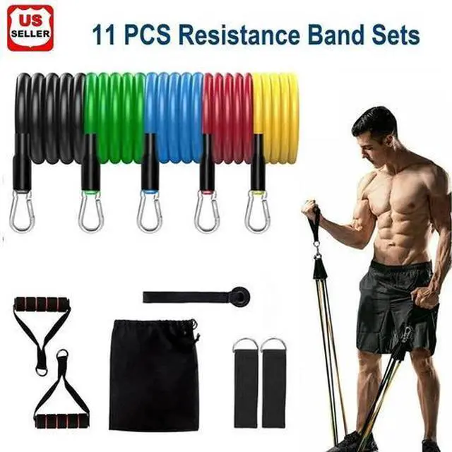 Main image of 11 PC Resistance Bands Set Pull Rope Gym Home Fitness Workout Crossfit YogaTube