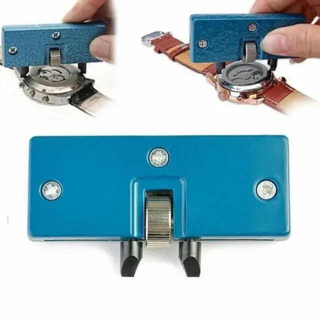 Alt view image 2 of 7 - Adjustable Rectangle Watch Back Case Cover Opener Remover Wrench Repair Kit Tool