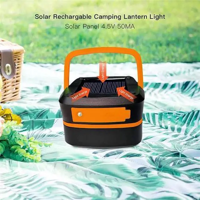 Alt view image 3 of 6 - Solar Rechargeable LED Flashlight Power Camping Tent Light Torch Lantern Lamp US