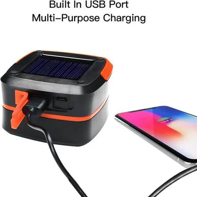 Alt view image 5 of 6 - Solar Rechargeable LED Flashlight Power Camping Tent Light Torch Lantern Lamp US