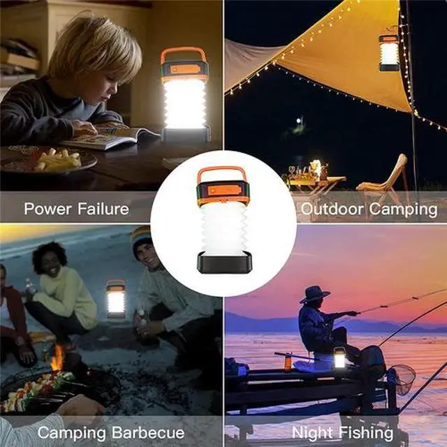 Alt view image 6 of 6 - Solar Rechargeable LED Flashlight Power Camping Tent Light Torch Lantern Lamp US