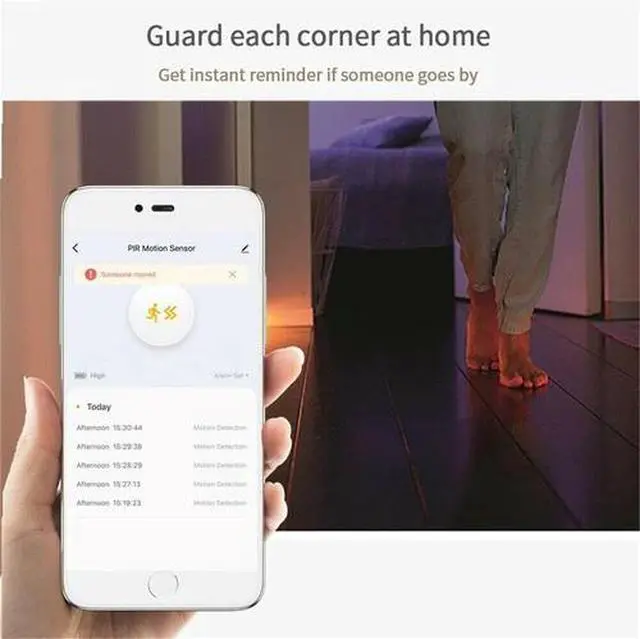 Alt view image 3 of 5 - 3PK Tuya & Smart Life ZigBee & Mesh & WiFi Home PIR Motion Detector Smart Sensor