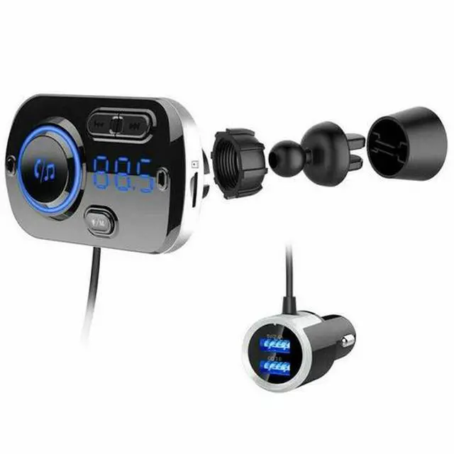 Alt view image 5 of 7 - Handsfree Bluetooth FM Transmitter Wireless Radio Adapter Car Kit Mp3 Player USB