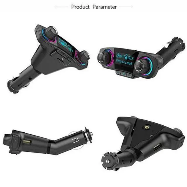 Alt view image 5 of 5 - Bluetooth Car FM Transmitter MP3 Player Hands free Radio Adapter Kit USB Charger