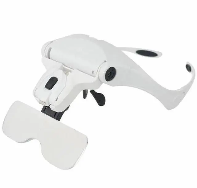 Alt view image 2 of 6 - Magnifying Glass Lens LED Light Lamp Visor Head Loupe Jeweler Headband Magnifier