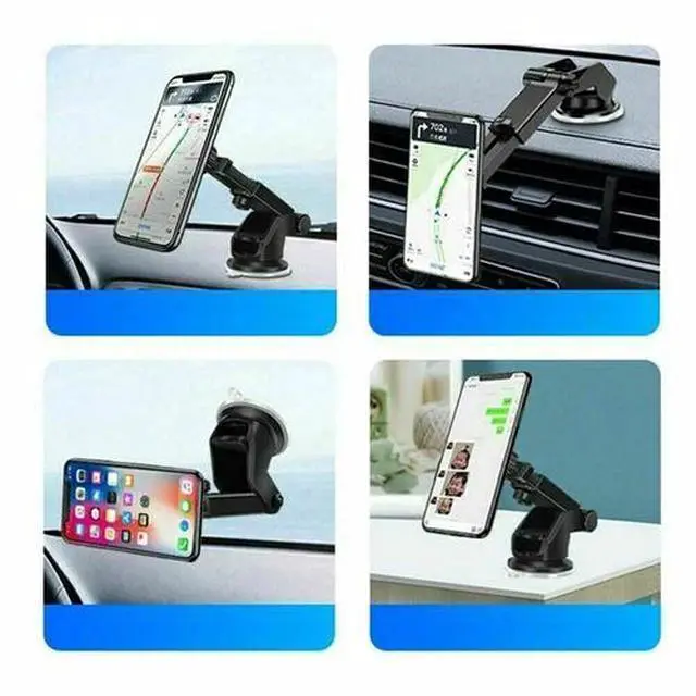 Alt view image 3 of 7 - Universal Magnetic Car Mount Holder Dash Windshield Suction Cup For Cell Phone