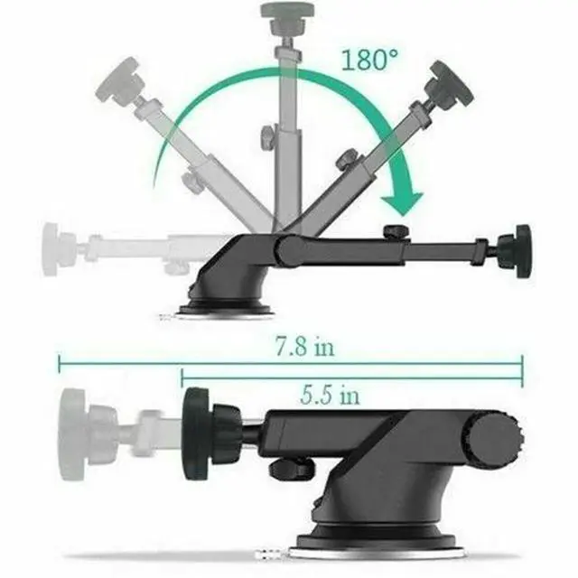 Alt view image 5 of 7 - Universal Magnetic Car Mount Holder Dash Windshield Suction Cup For Cell Phone
