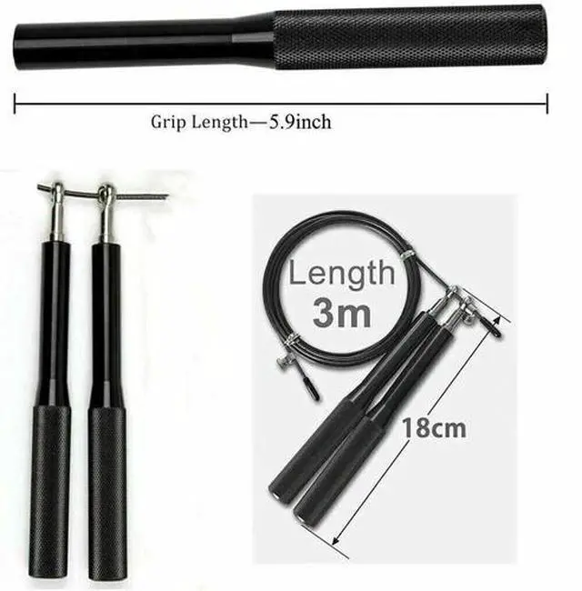 Alt view image 5 of 7 - Jump Rope Crossfit Boxing Weighted Adult Ball Bearing Beaded Fitness Gym Speed