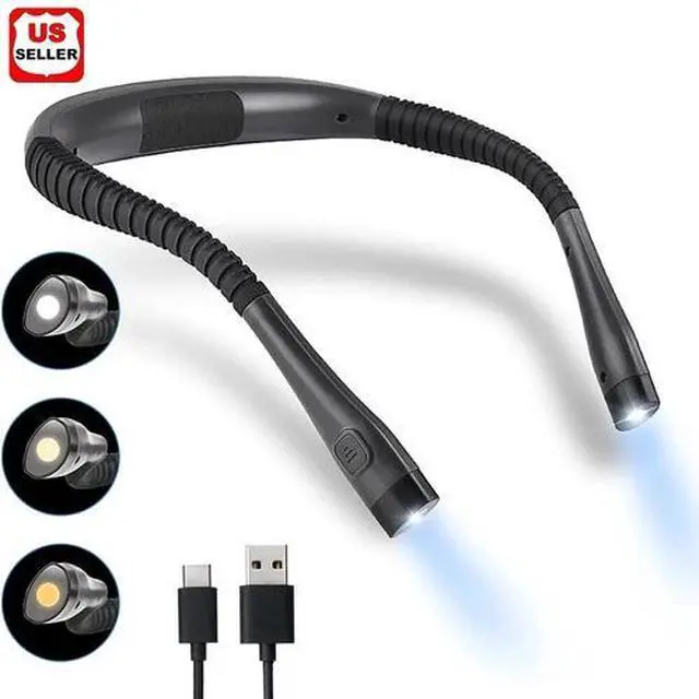 Main image of USB Rechargeable LED Neck Light Book Light for Reading in Bed Crafting Camping