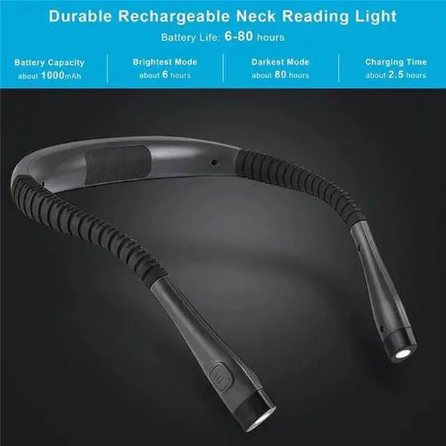 Alt view image 4 of 7 - USB Rechargeable LED Neck Light Book Light for Reading in Bed Crafting Camping