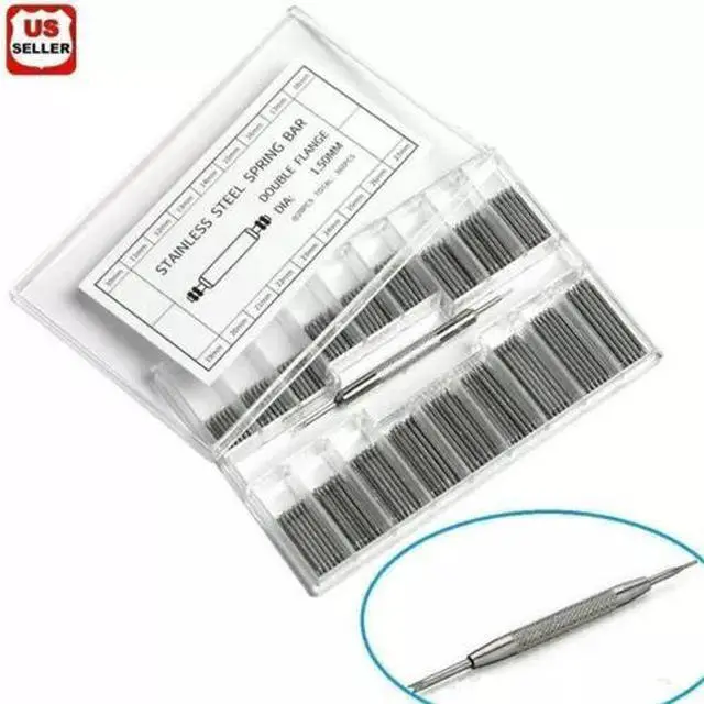 Main image of 360pcs Watchmaker Watch Band Spring Bars Strap Link Pins Steel Repair Remove Kit