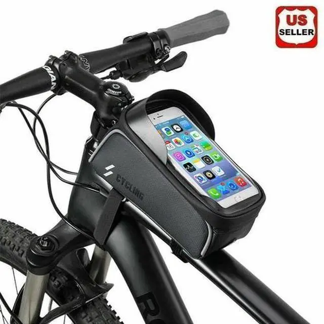 Main image of Bicycle Cycling Bike Front Top Tube Frame Bag MTB Waterproof Phone Holder Case