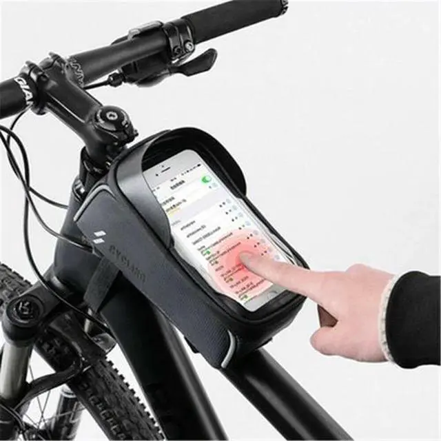 Alt view image 2 of 7 - Bicycle Cycling Bike Front Top Tube Frame Bag MTB Waterproof Phone Holder Case