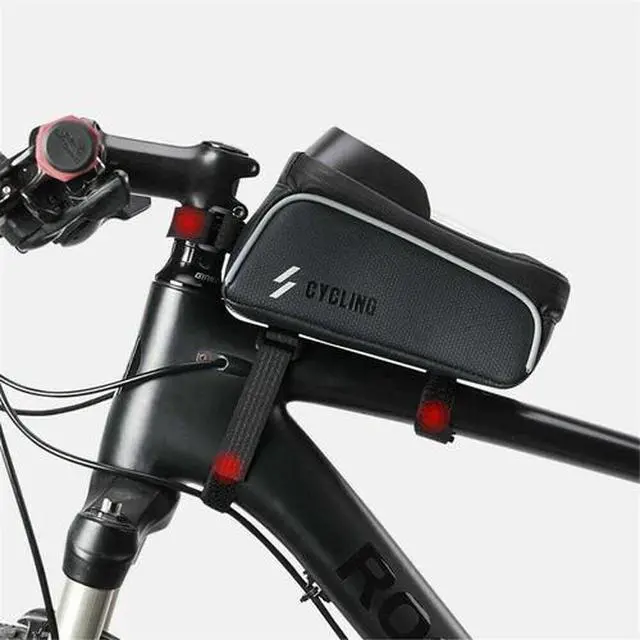 Alt view image 6 of 7 - Bicycle Cycling Bike Front Top Tube Frame Bag MTB Waterproof Phone Holder Case