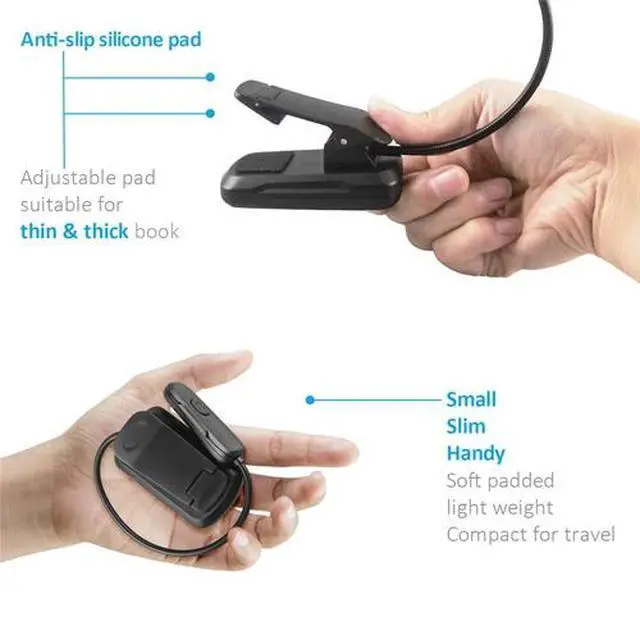 Alt view image 4 of 7 - Flexible Rechargeable LED Book Light With 3 Light Modes Easy Clip Reading Lamp