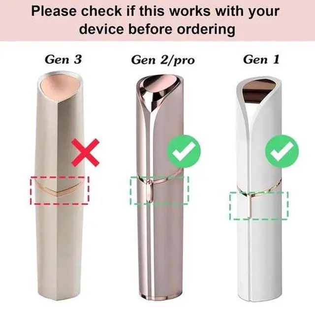 Alt view image 2 of 6 - Replacement Heads Blades Generation 2 for Flawless Facial Hair Remover Gen 2 New