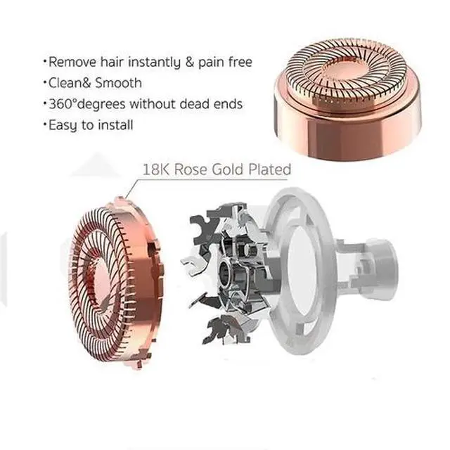 Alt view image 6 of 6 - Replacement Heads Blades Generation 2 for Flawless Facial Hair Remover Gen 2 New