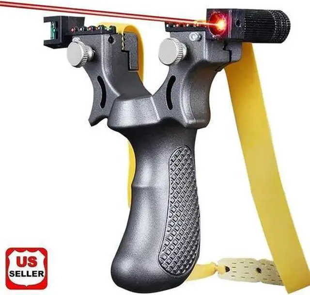 Main image of Hunting Professional Catapult Laser Slingshot With Rubber Aim Point Target HOT