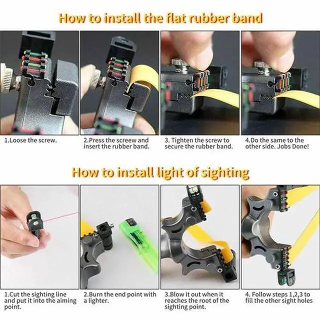 Alt view image 4 of 4 - Hunting Professional Catapult Laser Slingshot With Rubber Aim Point Target HOT