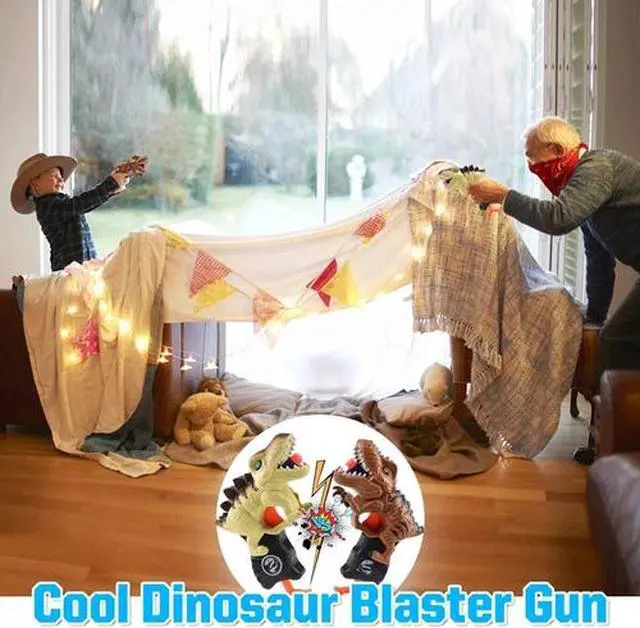Alt view image 2 of 5 - 2Pack T-rex & Stegosaurus Small Dinosaur Blaster Gun Toys for Boys 3-6 Year Old