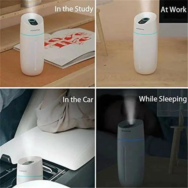 Alt view image 4 of 5 - Portable Mini Humidifier Car Home USB LED Lamp Aroma Nano Diffuser Mist Purifier