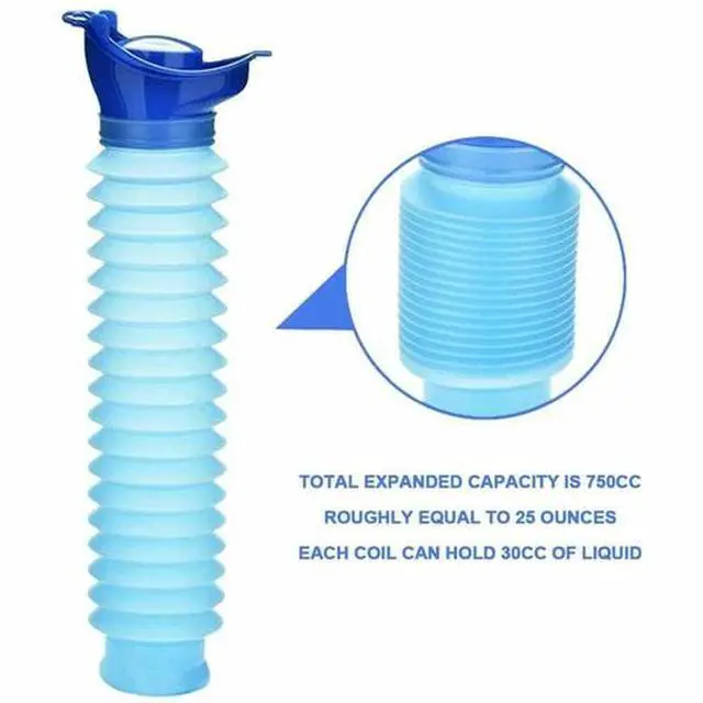 Alt view image 3 of 6 - Male Female Portable Urinal Travel Camping Car Toilet Pee Bottle Emergency Kit