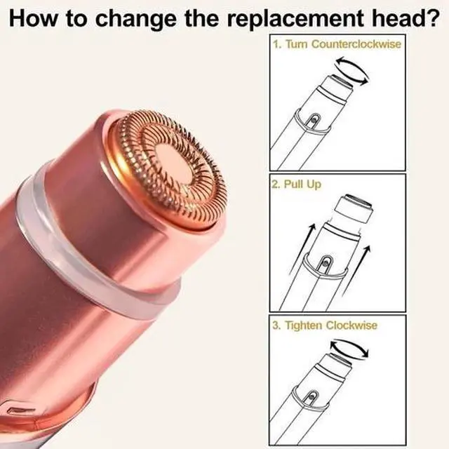 Alt view image 4 of 6 - Replacement Heads Blades Generation 3 for Flawless Facial Hair Remover Gen 3 New