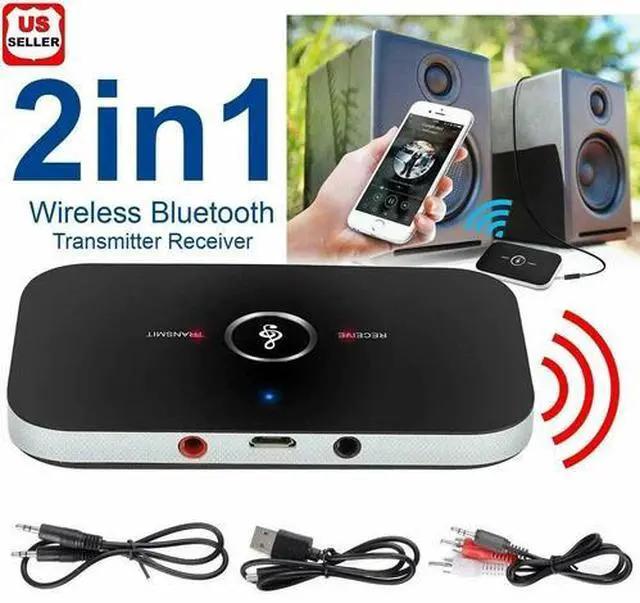 Main image of Bluetooth V4 Transmitter & Receiver Wireless A2DP Audio 3.5mm Aux Adapter Hub A6