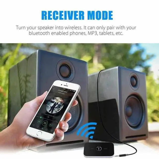Alt view image 4 of 6 - Bluetooth V4 Transmitter & Receiver Wireless A2DP Audio 3.5mm Aux Adapter Hub A6