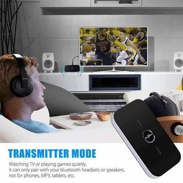 Alt view image 5 of 6 - Bluetooth V4 Transmitter & Receiver Wireless A2DP Audio 3.5mm Aux Adapter Hub A6
