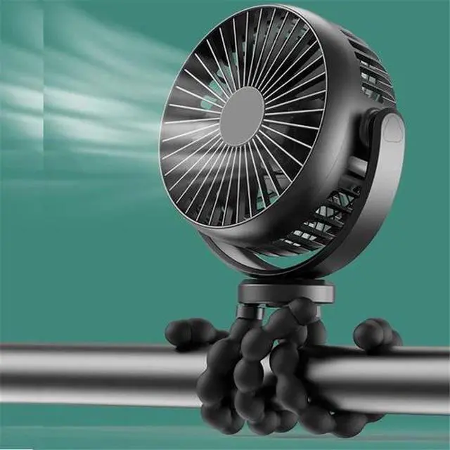 Alt view image 7 of 7 - Portable Handheld Mini Cooling Fan Flexible Tripod Clip Desk Bike Baby Stroller