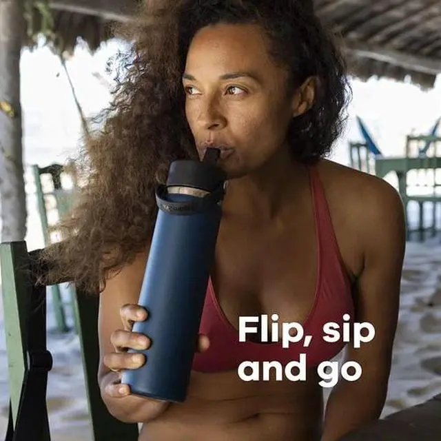 Alt view image 3 of 3 - Hydro Flask 24 oz Vacuum Insulated Wide Mouth Stainless Steel Water Bottle