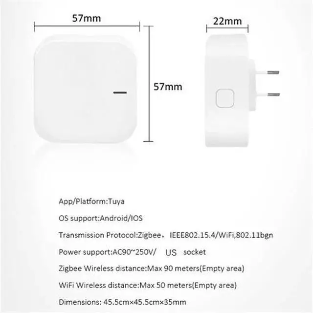 Alt view image 3 of 3 - Tuya & Smart Life ZigBee & Mesh & WiFi Home Gateway Hub Intelligent Bridge Hub