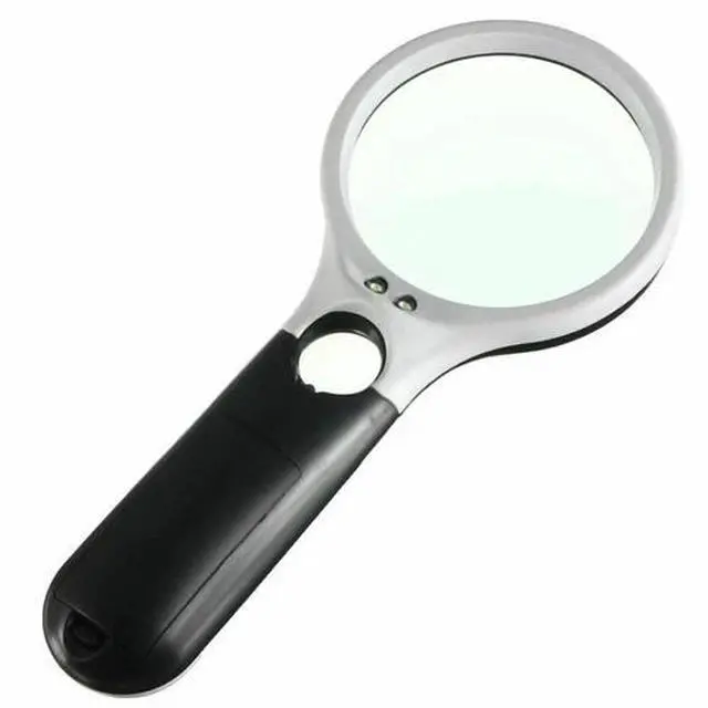 Alt view image 2 of 6 - 3 LED Light 45X Handheld Magnifier Reading Magnifying Glass Lens Jewelry Loupe