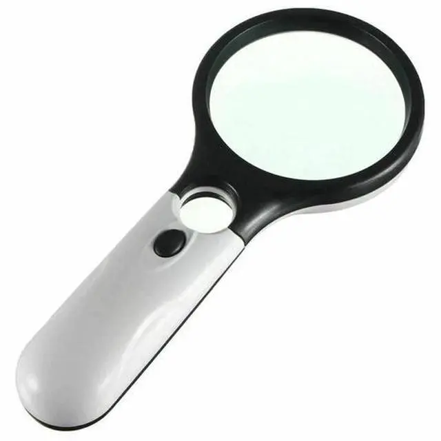 Alt view image 3 of 6 - 3 LED Light 45X Handheld Magnifier Reading Magnifying Glass Lens Jewelry Loupe