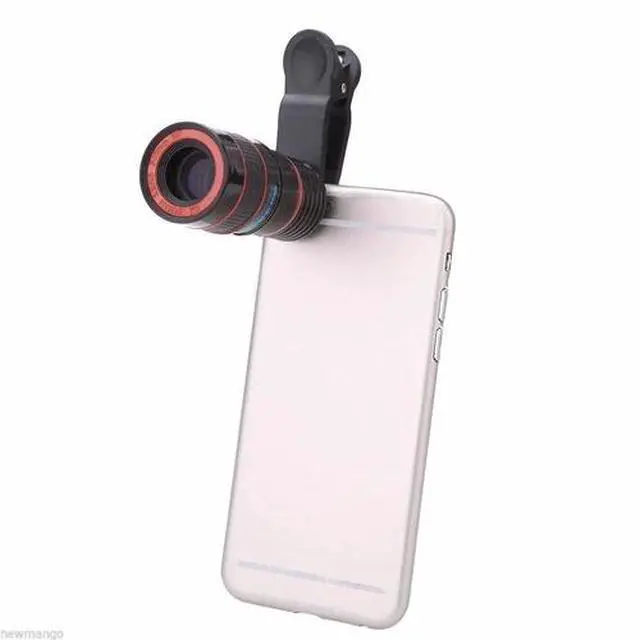 Alt view image 3 of 7 - Universal 8X Zoom Lens Optical Clip Telephoto Telescope Cell Phone Camera Lens