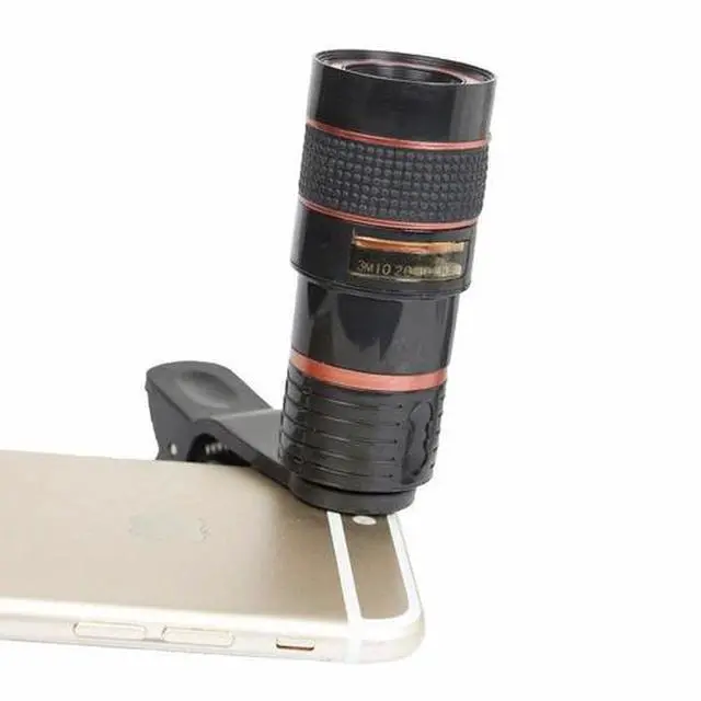 Alt view image 4 of 7 - Universal 8X Zoom Lens Optical Clip Telephoto Telescope Cell Phone Camera Lens
