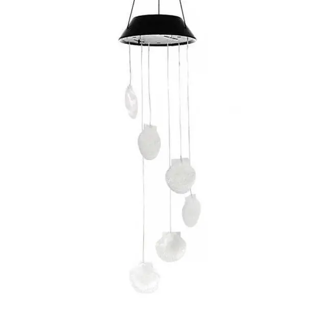 Alt view image 3 of 5 - Solar Color Changing LED Shell Wind Chimes Home Garden Yard Decor Light Lamp US