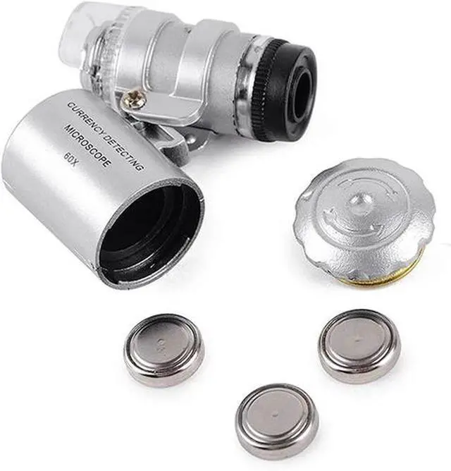Alt view image 4 of 7 - 60X Magnifying Loupe Jewelry Jewelers Pocket Magnifier Loop Eye Glass Led Light